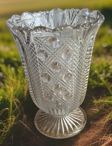 Vintage pressed glass celery - vintage,