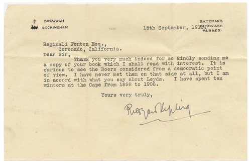 Rudyard kipling and baron von - and,