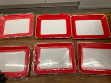 Red white plastic - &,