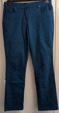 Debenhams Slim Leg 98% Cotton  Jeans Size 14 Teal Blue Colour