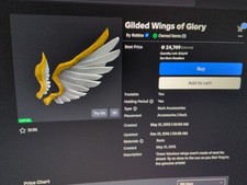 Roblox limited Gilded wings of