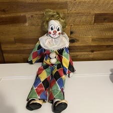 Vintage Porcelain Clown Doll