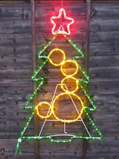 LARGE OUTDOOR LED ROPE LIGHT CHRISTMAS DECORATION - TREE SHAPE 115cm TALL