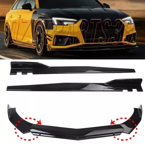 Black front bumper lip - front,