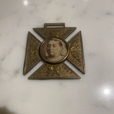 Queen Victoria Golden Jubilee Cross Medal National Anthem God Save Queen -1887
