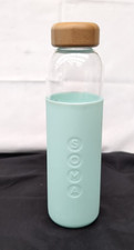 Soma Glass Water Bottle – BPA-Free, Bamboo Cap, Silicone Sleeve, Leak-Proof
