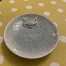 Grays Pottery Chester Ceramic Cheshire Cat Dish In Blue/ Grey Colour