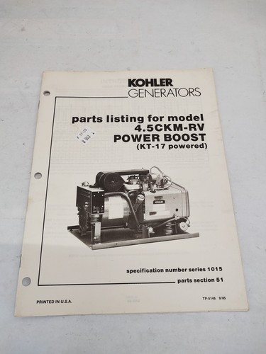 Kohler parts listing for - parts,