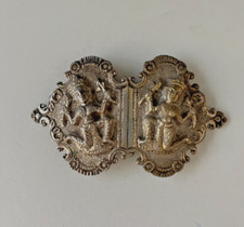 Vintage Siam 925 Silver High Relief Dancing Deities Belt BUCKLE 46.09g