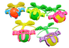6x Small Childrens Plastic Ball Shooters Catapult Party Loot Bag Fillers Toys