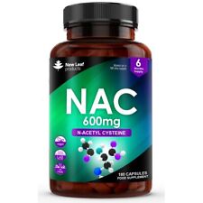 NAC N-Acetyl-Cysteine 600mg Supplements High Bioavailability Amino Acid Capsules