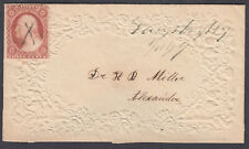 STB SC 26a? 3c dull red? on fancy embossed Envelope(missing lower reverse fold)