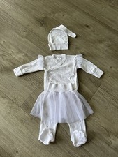 T.K.Maxx Baby Girl Gorgeous 3 Piece Set White Size 56cm