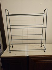 Vintage Shoe Rack Metal Blue