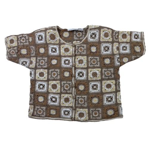 Vtg y2k patchwork - y2k, crocheted
