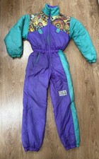 Ladies Retro/vintage All In One Ski Suit Size Uk 8-10