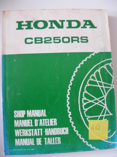 Honda cb250rs workshop - honda, manual