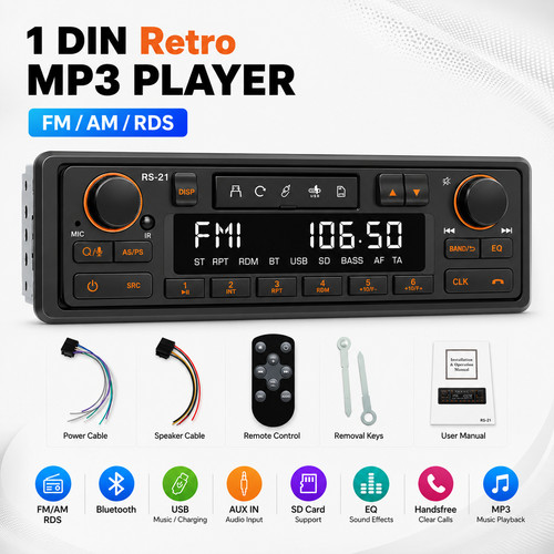 Retro din car stereo - retro,