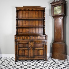 Oak Carved Dresser Reproduction in a Titchmarsh and Goodwin Style