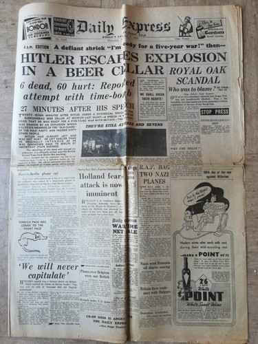 Ww2 newspaper daily - newspaper, express