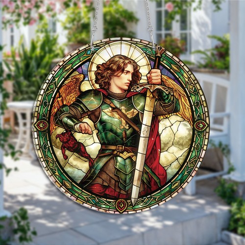 Archangel round suncatcher - hd,