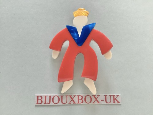 Lea stein sailor - lea, brooch.