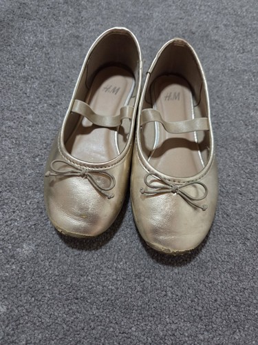 Girls gold ballet flats - h&m,