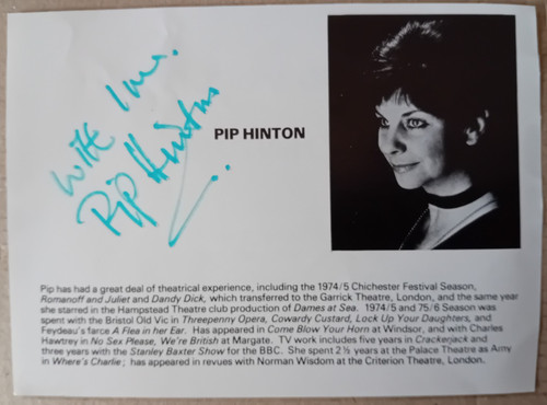 Original autograph pip hinton - autograph,