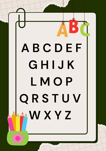 Alphabet wall poster - a–z,