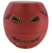 M & S HALLOWEEN JACK O`LANTERN LIGHT UP PUMPKIN HALLOWEEN TIN (EMPTY)