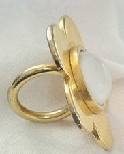Vintage Signed Mary Quant Flower Ring U.K Size B