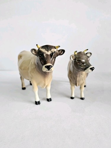 Pair beswick figurines cow ch - pair,