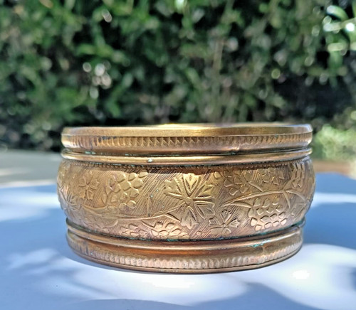 Vintage solid brass floral - vintage,