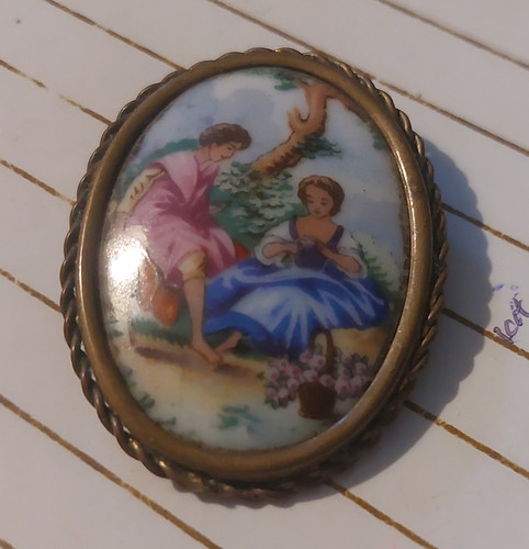 Limoges signed porcelain oval - porcelain,