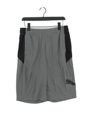 Puma Men's Shorts L Grey 100% Polyester Sweat New with tags