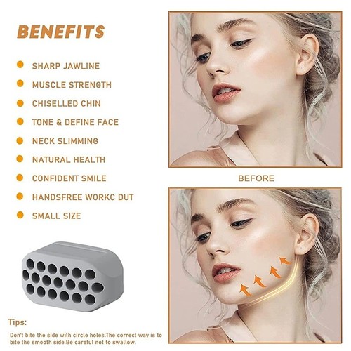 Silicone jaw exerciser facial - exerciser,
