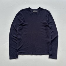 Navy Emporio Armani 90s Vintage Long Sleeves T-shirt - Large