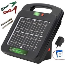 Solar Electric Fence Energiser 5Km 0.25J 11KV for Livestock Horses Pets Cattle