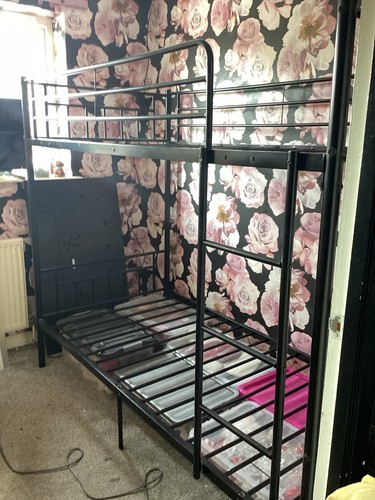 Bunk beds black metal - beds,
