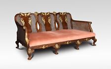 ?️ Walnut Bergere Three-Seater Sofa | Elegant Craftsmanship & Classic Comfort