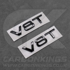 2x Gloss Black V8T Side Wing