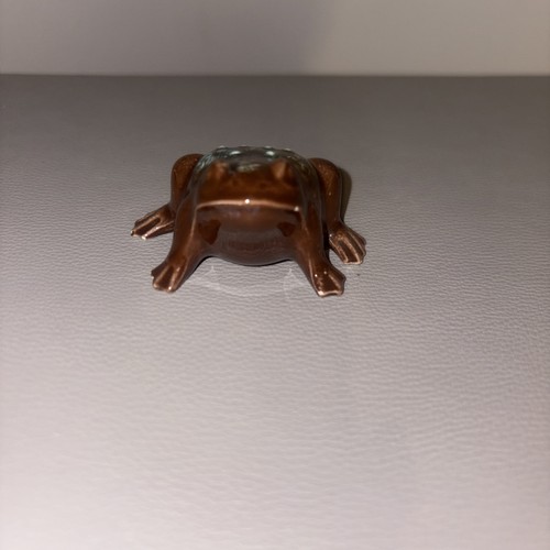 Vintage glazed ceramic frog - a,