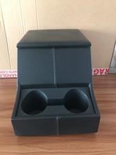 Genuine Land Rover Defender XS black with white stitch Cubby Box