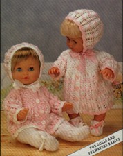 Knitting pattern copy 1500.   Dolls clothes for 12, 16 & 20 inch dolls.  DK