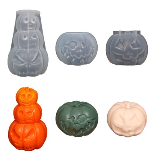 Halloween pumpkin candle - pumpkin,