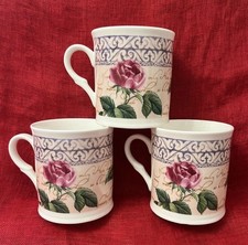 Fine Bone China 3 Mugs with