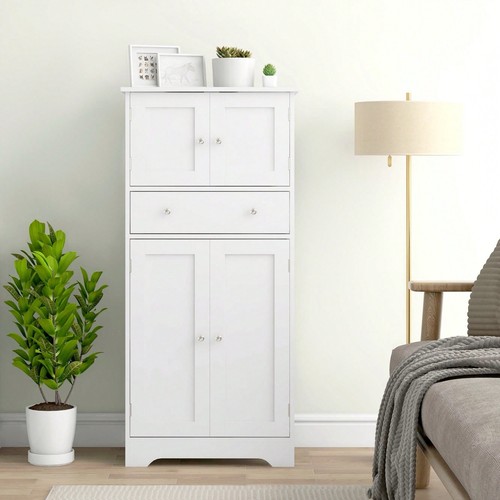 White kitchen larder cupboard - white,