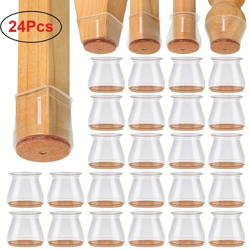 24pcs silicone chair leg floor - silicone,