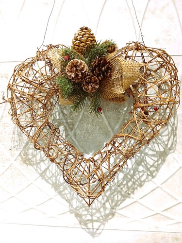 Christmas fairy lights - christmas, door