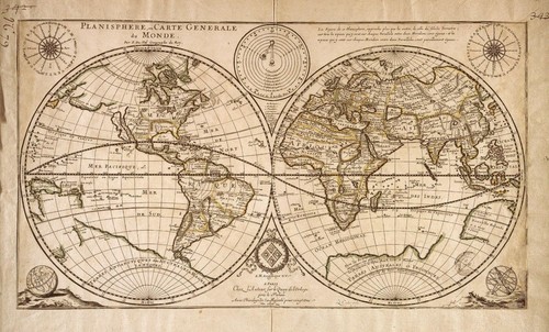 Vintage retro world - retro,, map